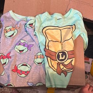2 nwt Sz 4t teenage mutant ninja turtles cotton pajamas